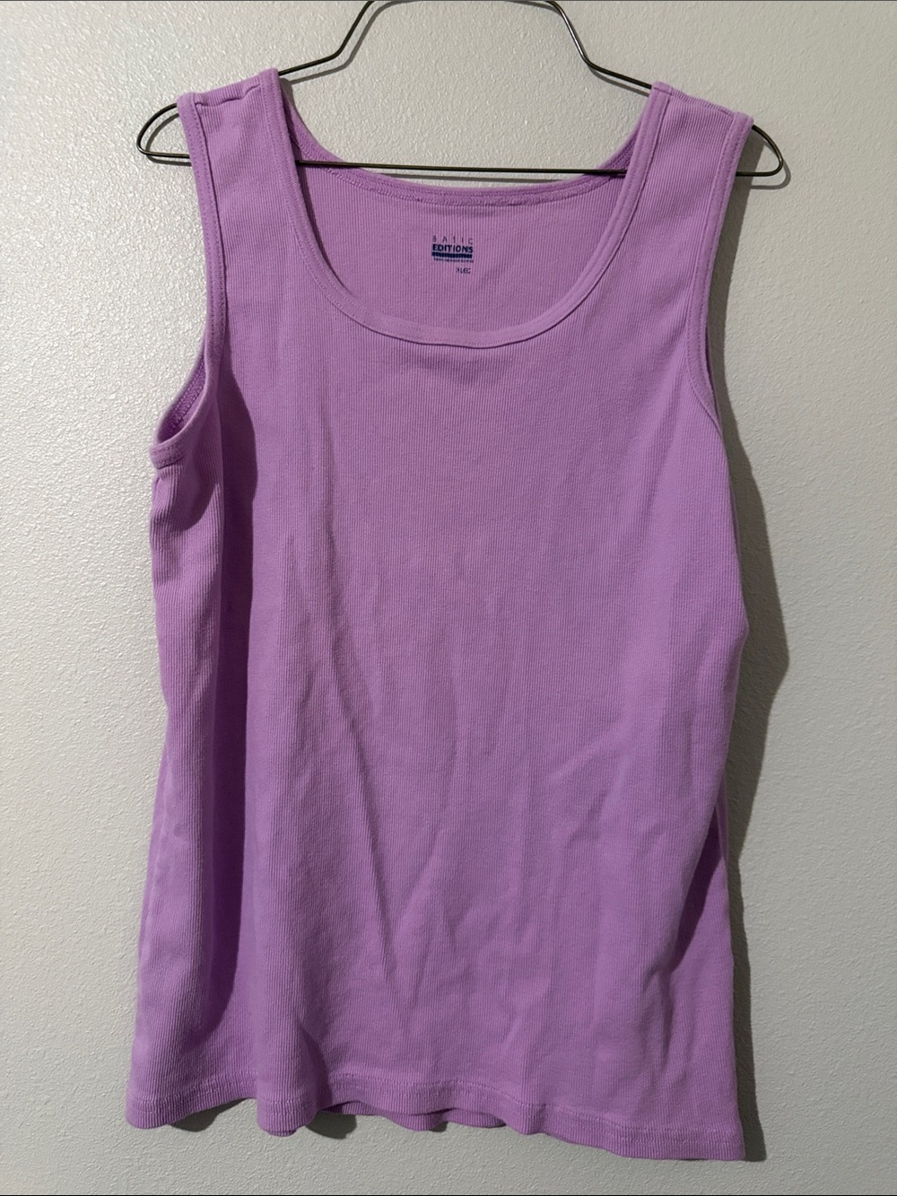 Basic Editions Lavender Scoop Neck Tank